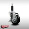 Service Caster 3.5'' SS Black Poly Swivel 1'' Expanding Stem Caster with Brake SCC-SSEX20S3514-PPUB-BLK-TLB-1 - alternate 3